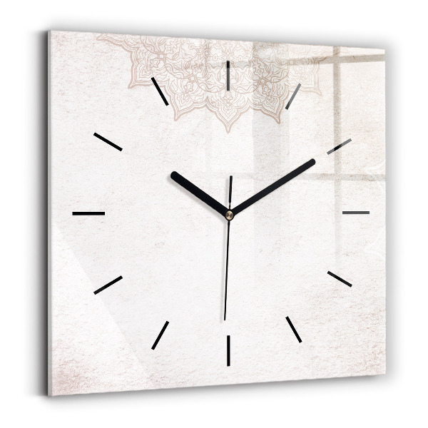 Orologio quadrato in vetro Motivo decorativo