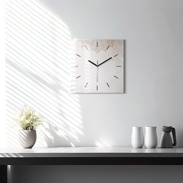 Orologio quadrato in vetro Motivo decorativo