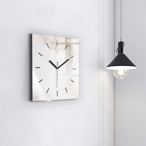 Orologio quadrato in vetro Motivo decorativo