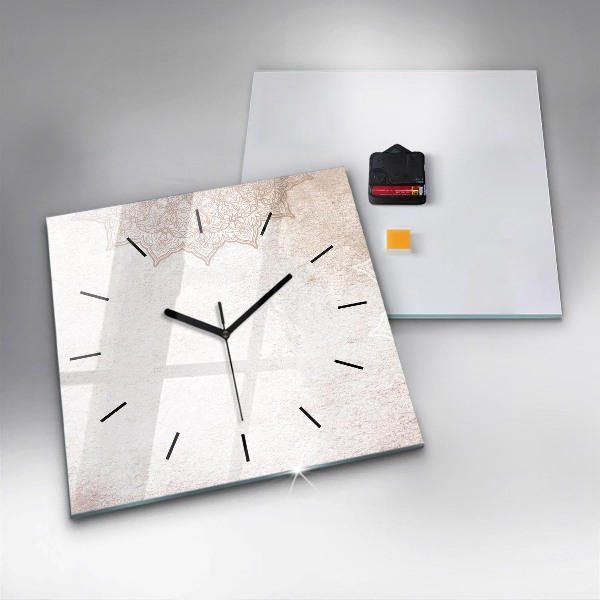 Orologio quadrato in vetro Motivo decorativo