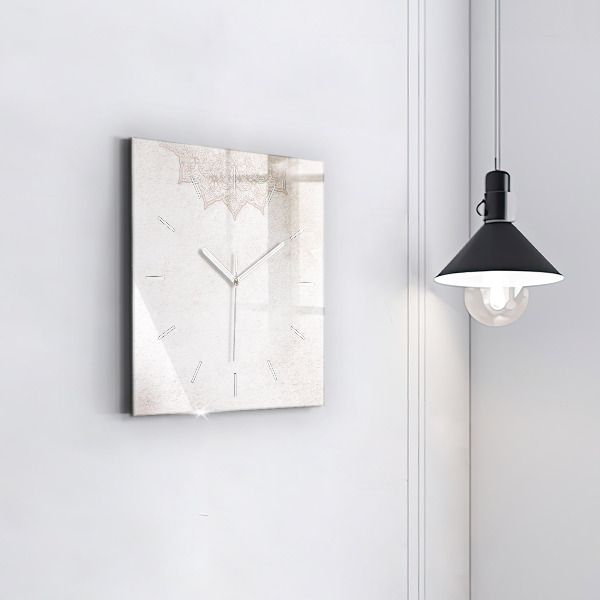 Orologio quadrato in vetro Motivo decorativo