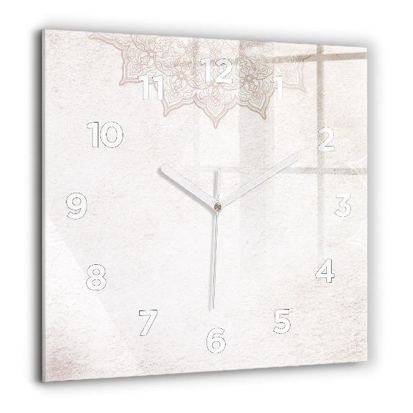 Orologio quadrato in vetro Motivo decorativo