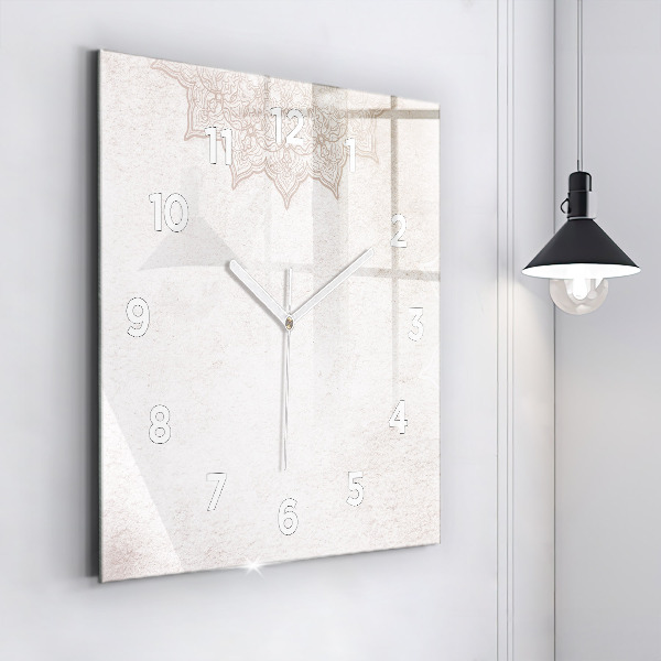 Orologio quadrato in vetro Motivo decorativo