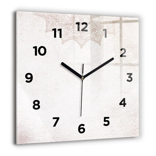Orologio quadrato in vetro Motivo decorativo