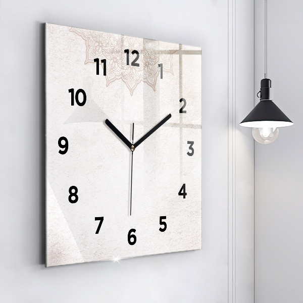 Orologio quadrato in vetro Motivo decorativo