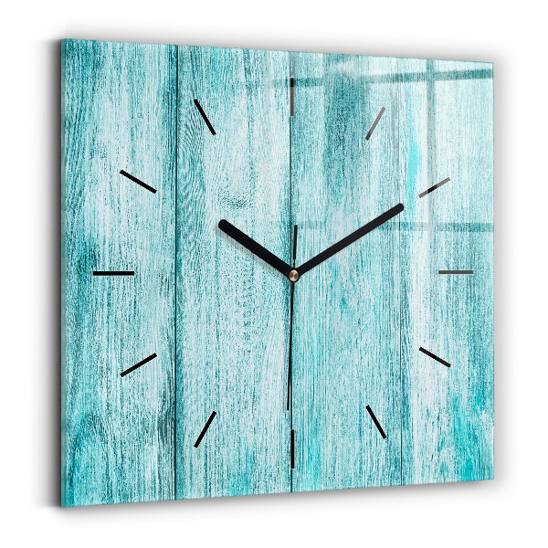 Orologio quadrato in vetro Legno vecchio blu