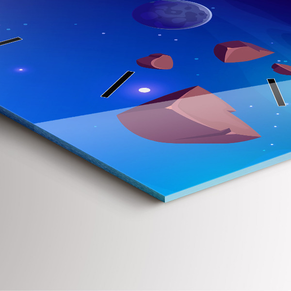 Orologio quadrato in vetro Pianeti galassia