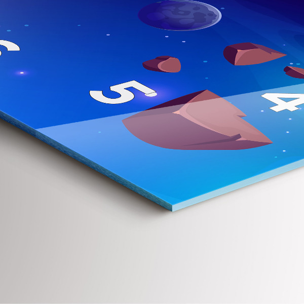 Orologio quadrato in vetro Pianeti galassia