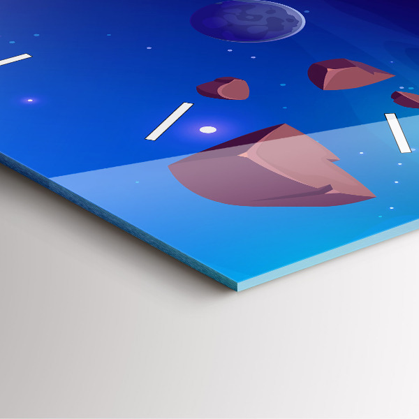 Orologio quadrato in vetro Pianeti galassia