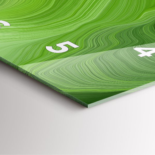 Orologio quadrato in vetro Onde moderne