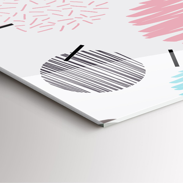 Orologio quadrato in vetro Motivo geometrico