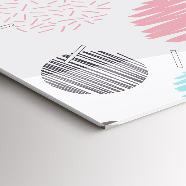 Orologio quadrato in vetro Motivo geometrico