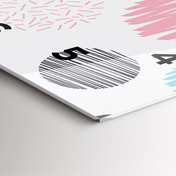 Orologio quadrato in vetro Motivo geometrico