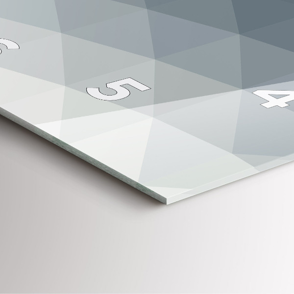 Orologio quadrato in vetro Astrazione grigia