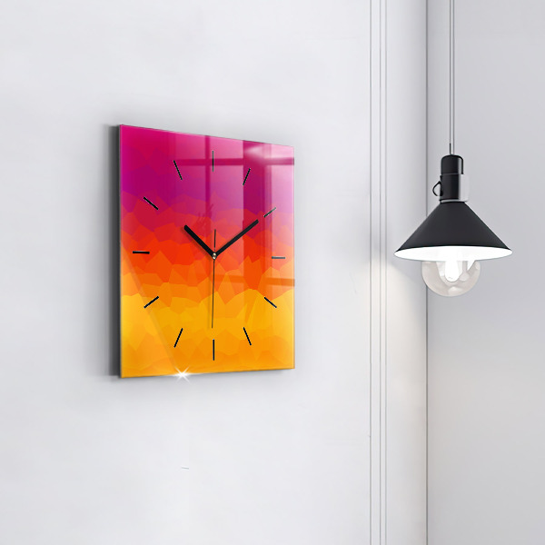 Orologio quadrato in vetro Astrazione colorata