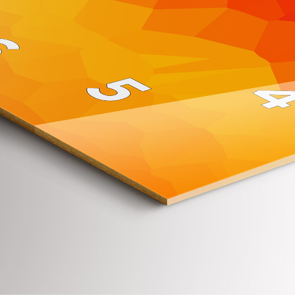 Orologio quadrato in vetro Astrazione colorata