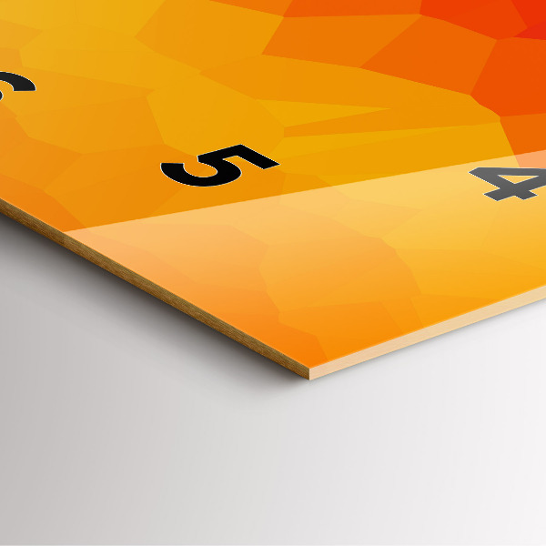 Orologio quadrato in vetro Astrazione colorata