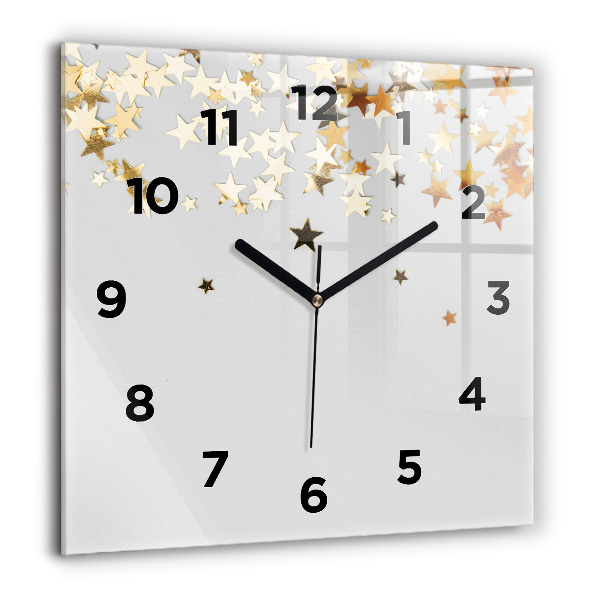 Orologio quadrato in vetro Stelle su uno sfondo chiaro