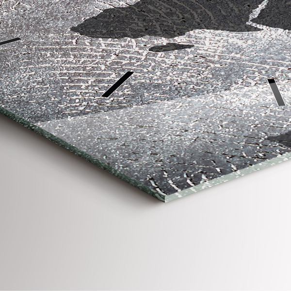 Orologio quadrato in vetro Mappa del mondo in cemento