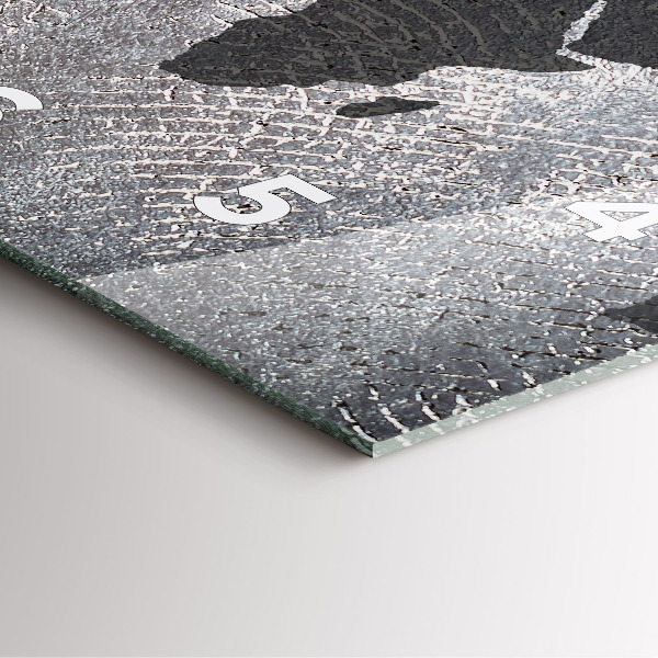 Orologio quadrato in vetro Mappa del mondo in cemento