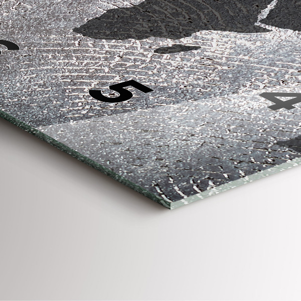 Orologio quadrato in vetro Mappa del mondo in cemento