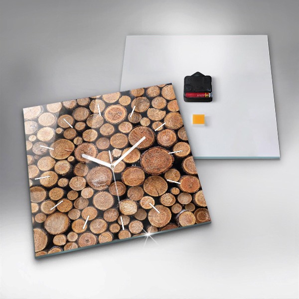 Orologio quadrato in vetro Anelli degli alberi