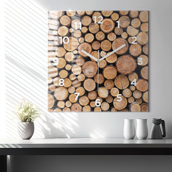 Orologio quadrato in vetro Anelli degli alberi