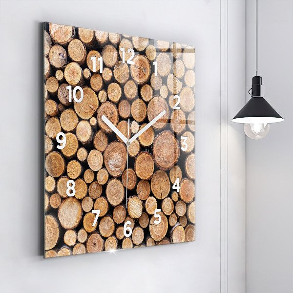 Orologio quadrato in vetro Anelli degli alberi