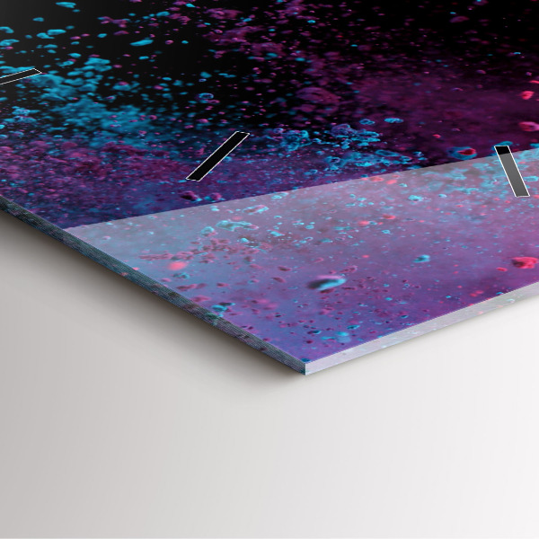 Orologio quadrato in vetro Esplosione di colori