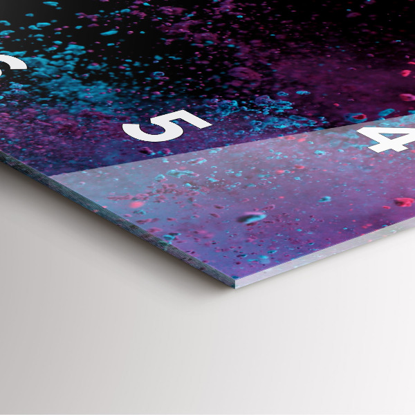 Orologio quadrato in vetro Esplosione di colori