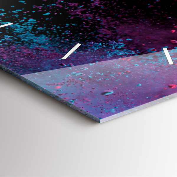 Orologio quadrato in vetro Esplosione di colori