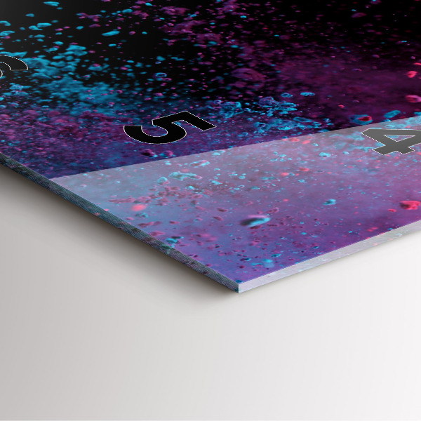 Orologio quadrato in vetro Esplosione di colori