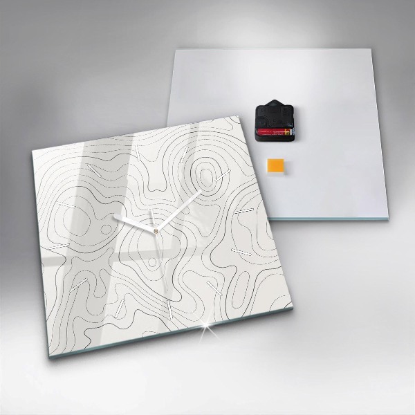 Orologio quadrato in vetro Punti di astrazione