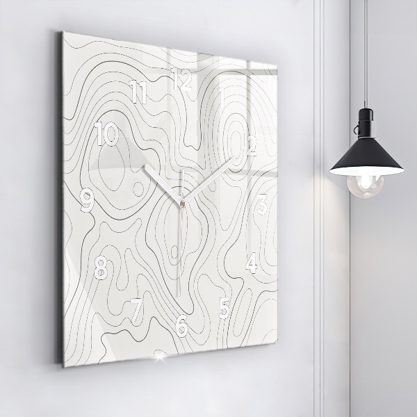 Orologio quadrato in vetro Punti di astrazione