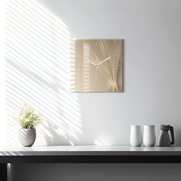 Orologio quadrato in vetro Luce astratta