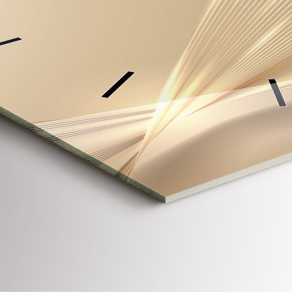 Orologio quadrato in vetro Luce astratta