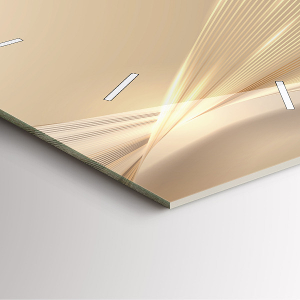 Orologio quadrato in vetro Luce astratta