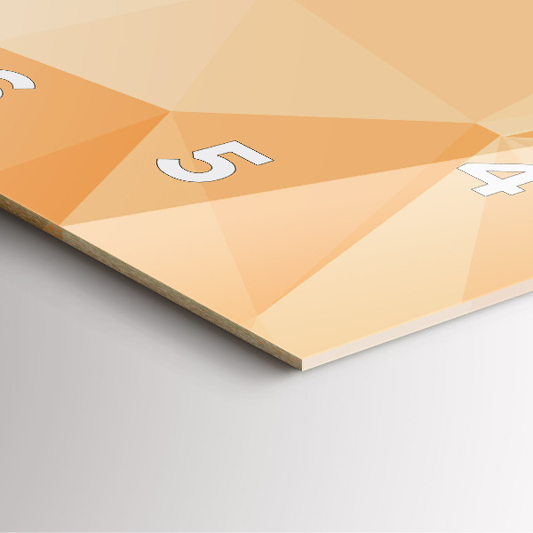 Orologio quadrato in vetro Triangoli di astrazione