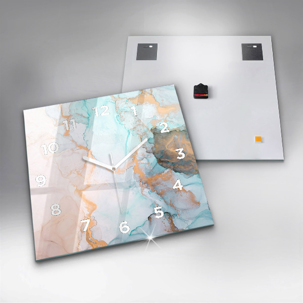 Orologio quadrato in vetro Pittura astratta