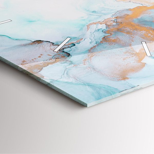 Orologio quadrato in vetro Pittura astratta