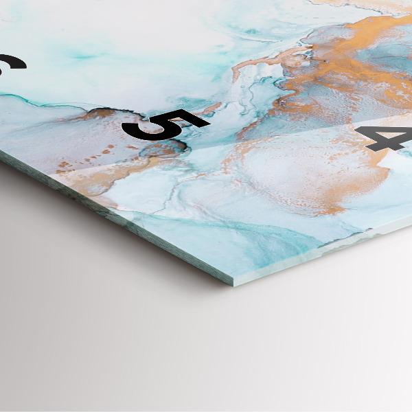 Orologio quadrato in vetro Pittura astratta