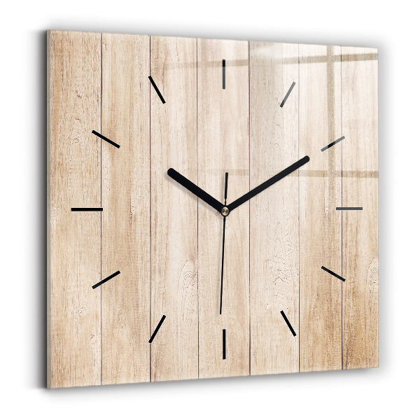 Orologio quadrato in vetro Struttura in legno