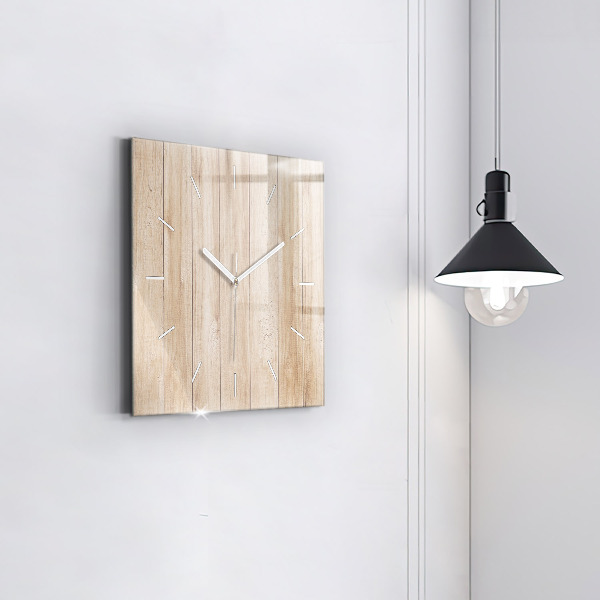 Orologio quadrato in vetro Struttura in legno