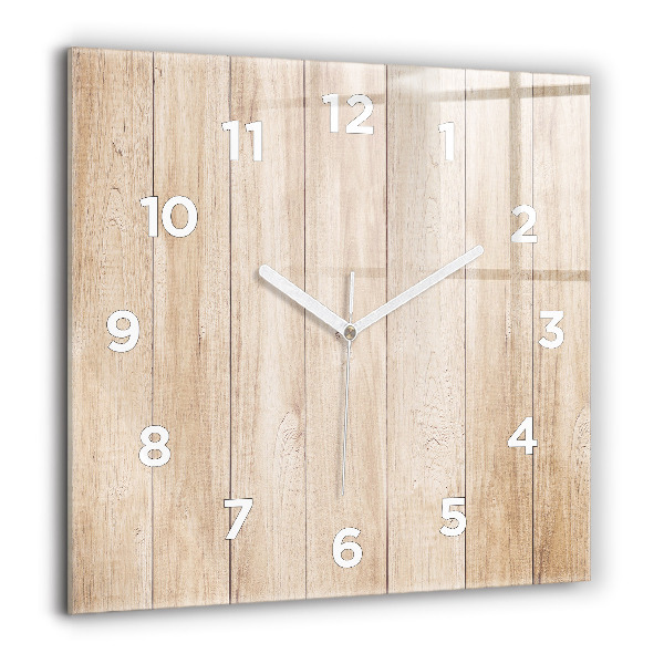 Orologio quadrato in vetro Struttura in legno