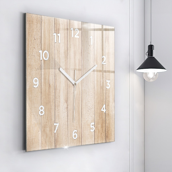Orologio quadrato in vetro Struttura in legno