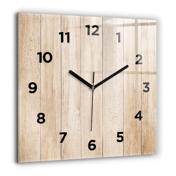 Orologio quadrato in vetro Struttura in legno
