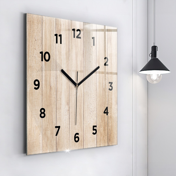 Orologio quadrato in vetro Struttura in legno