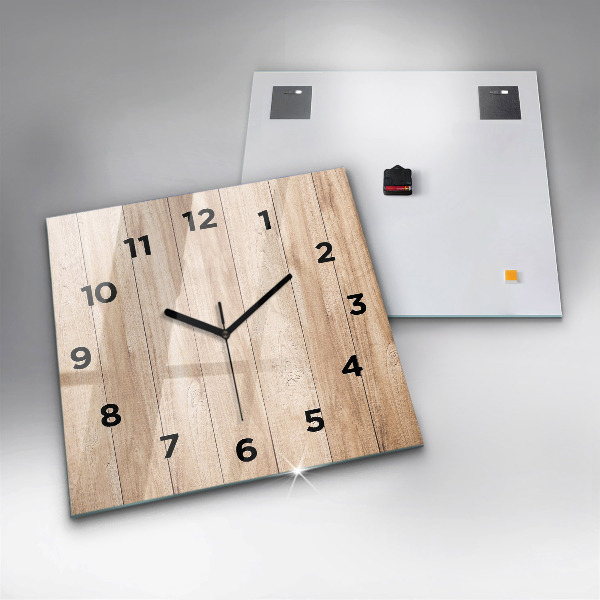 Orologio quadrato in vetro Struttura in legno