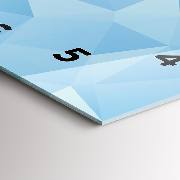 Orologio quadrato in vetro Triangoli astratti