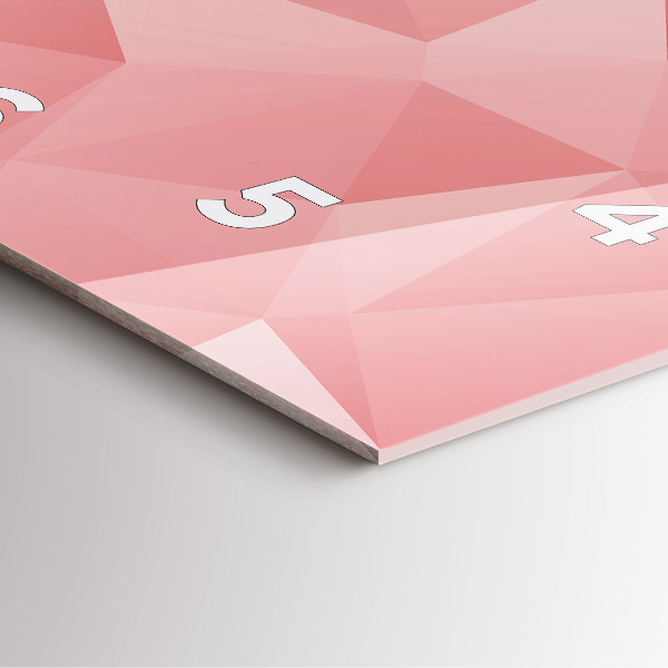 Orologio quadrato in vetro Triangoli astratti